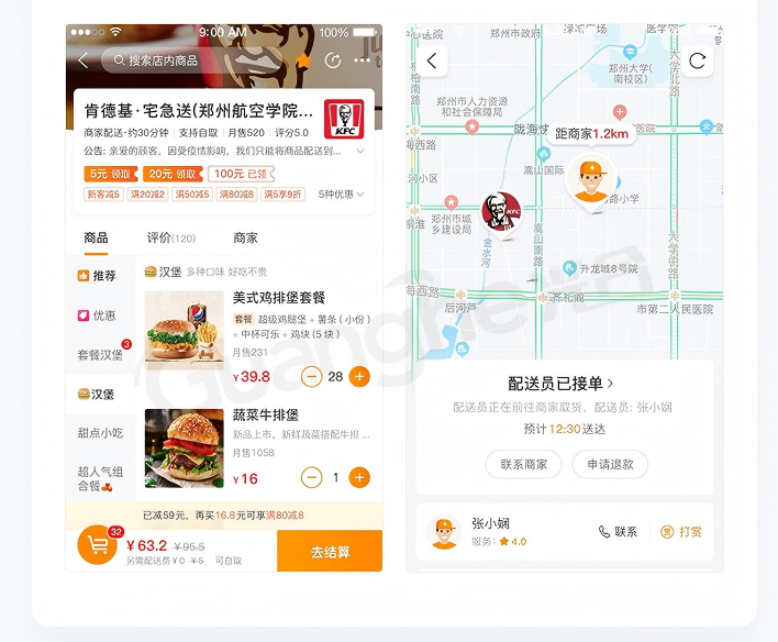 光合同城同城系统示意